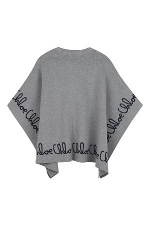 grey cotton cape CHLOÉ KIDS | C20667A46
